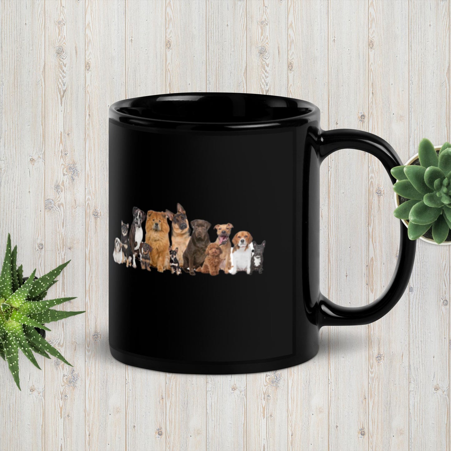 Black Glossy Dog Gang Mug