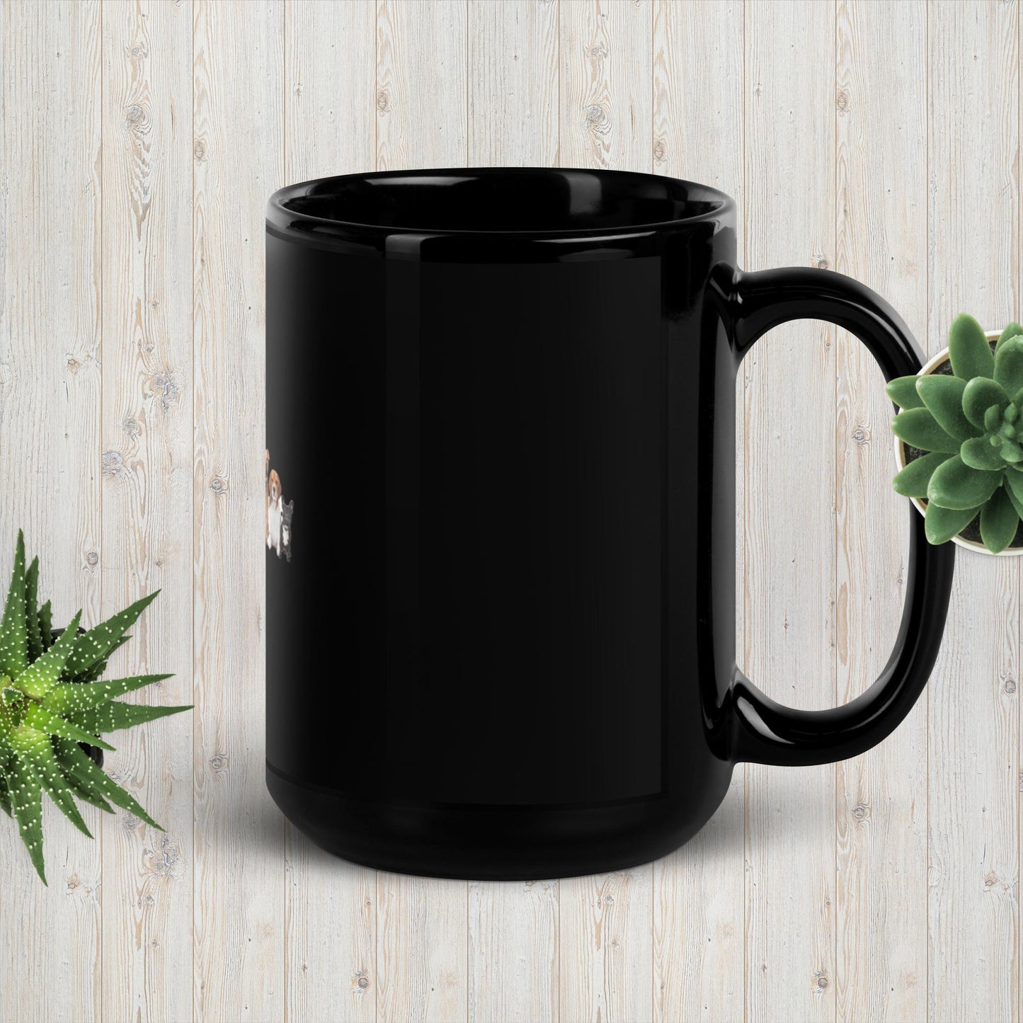 Black Glossy Dog Gang Mug