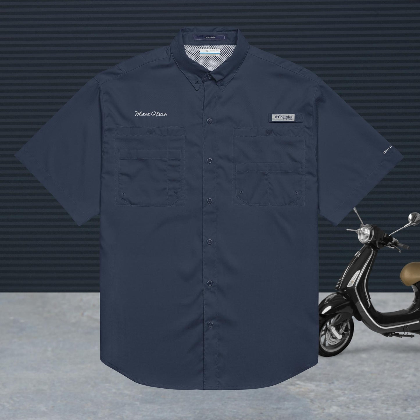 Men’s Columbia Mixed Nation short sleeve button shirt