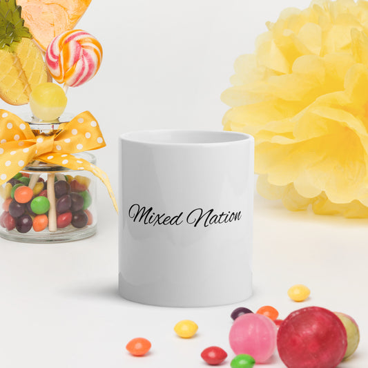 White glossy mug